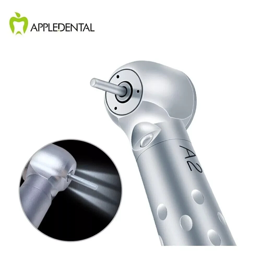 Apple Dental A2 LED High Speed Turbine 2 Hole Handpiece Push Button Triple Water