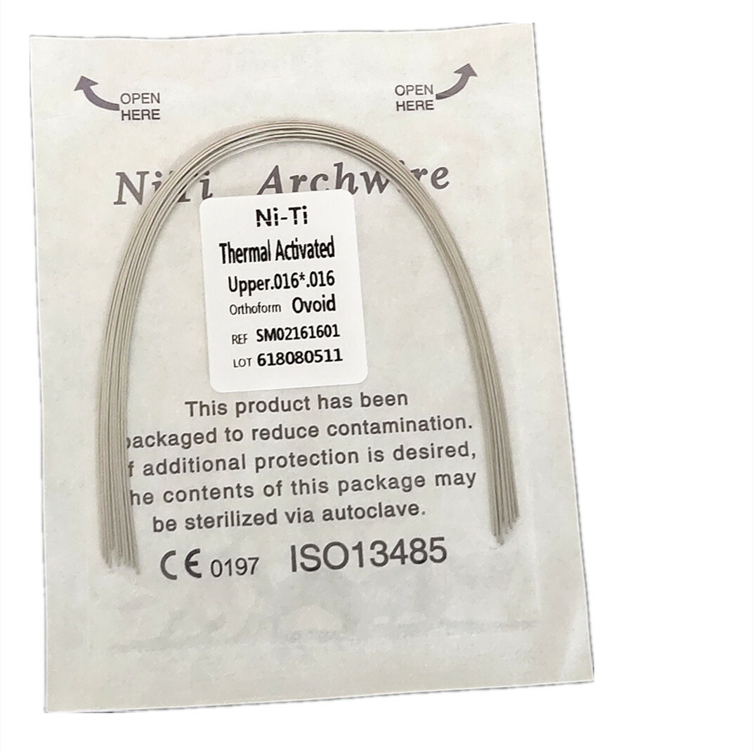 50 Pieces Dental Rectangular Arch Wire Thermal Activated NITI Recta Ovoid Arcs