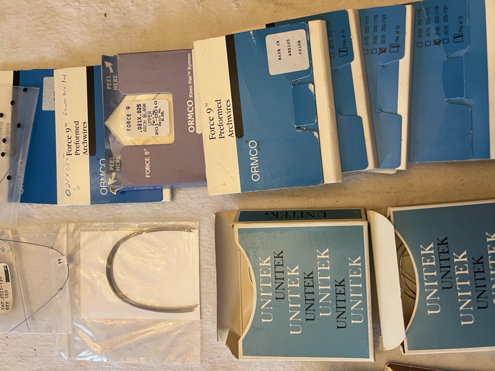 Ortho Archwires Lot Ormco 3M Unitek GAC NiTi SS Mixed Sizes 100+ Packs VTG