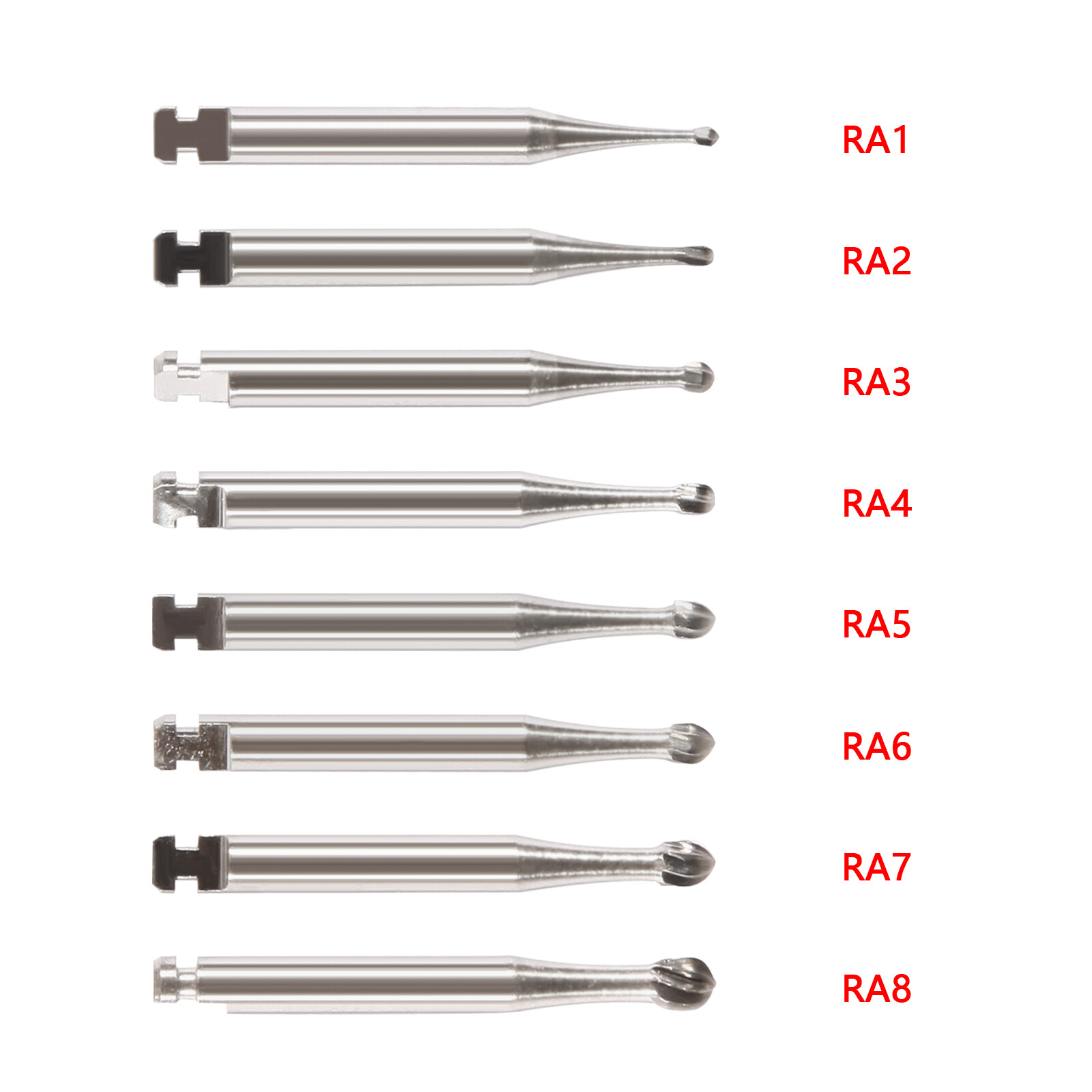 Dental Round Tungsten Steel Carbide Burs RA Latch for Slow Speed Handpiece po
