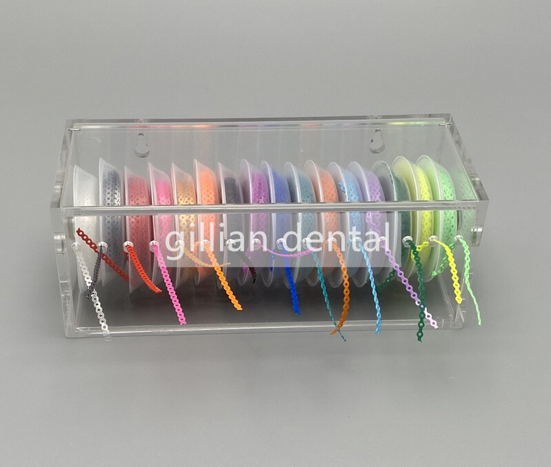 Dental Ortho Elastic Ultra Power Chains Holder Case Box with Mixed Power Chains