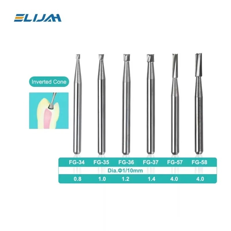 20 Types Dental Round Tungsten Carbide FG Bur For Surgical High Speed Handpiece