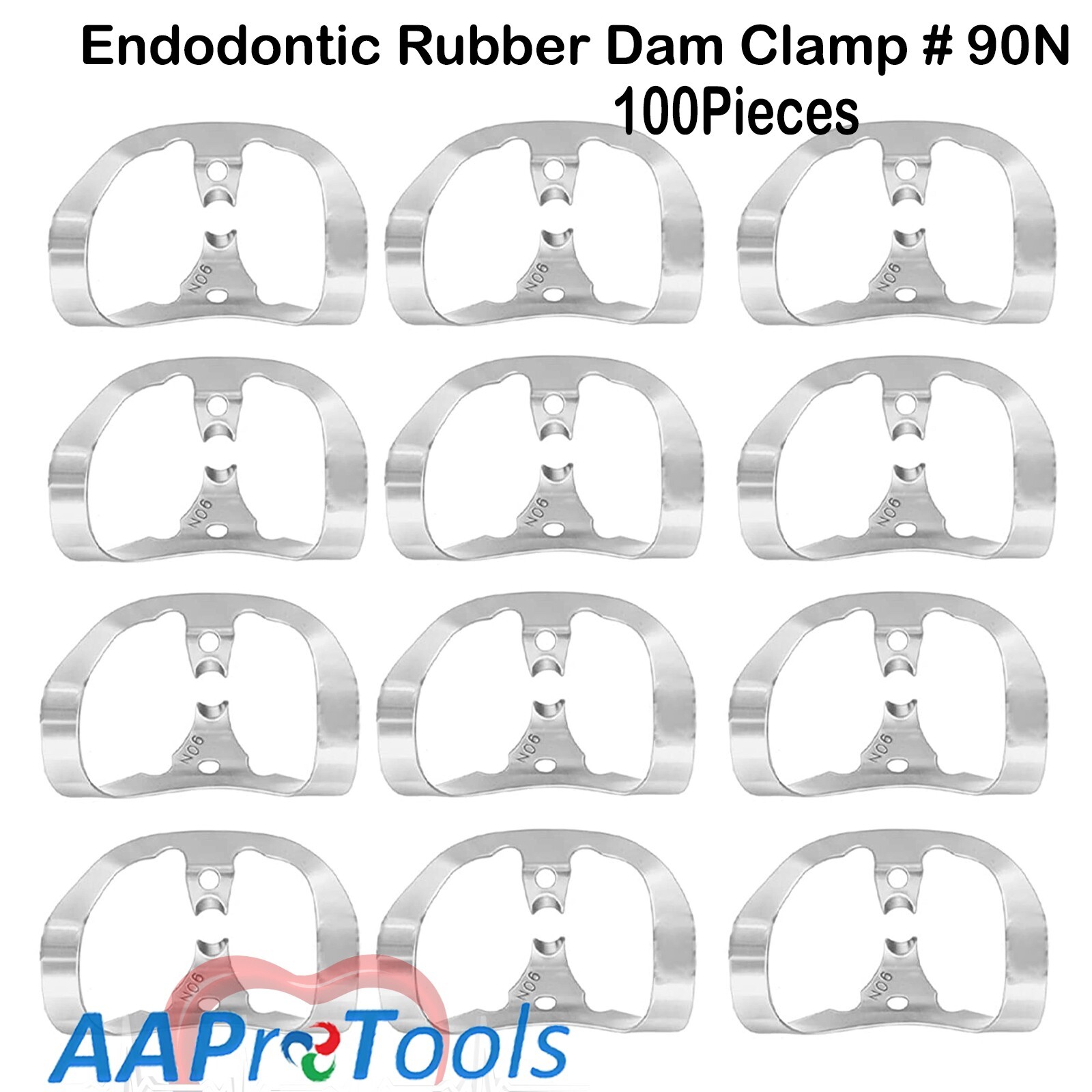 AA Pro: 100 pc Endodontic Rubber Dam Clamp # 90N Surgical Dental Instruments