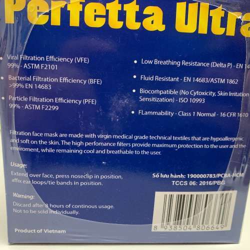 40 pcs Carbon Activated 4ply level 2 face mask Individual wrap BFE,PFE 99%
