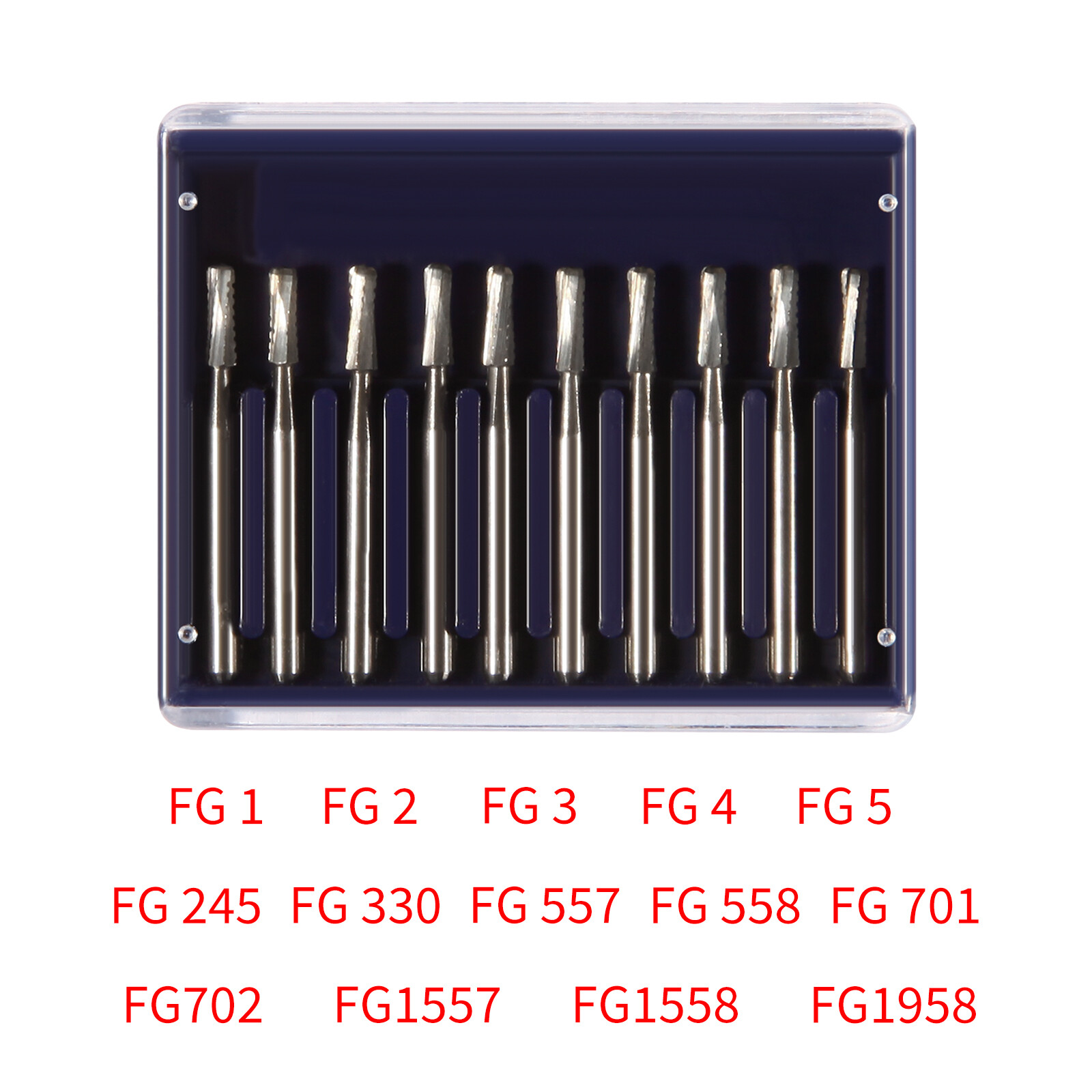 10-100pcs Dental Carbide Steel Bur Drills Dentist Tools for High Speed Handpiece