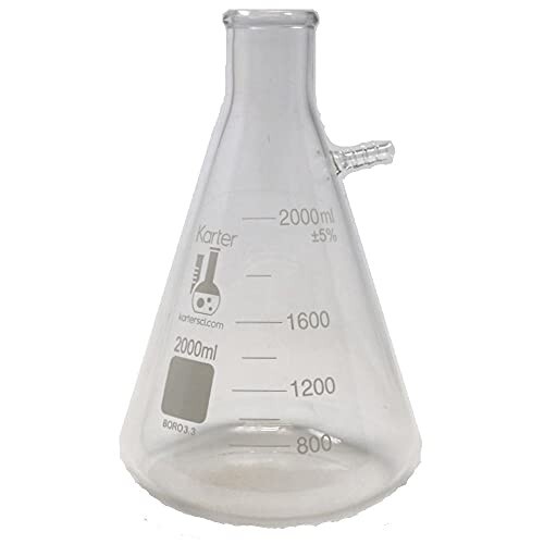 2000ml Filtering Flask Bolt Neck with Tubulation 3.3 Boro Heavy Wall (Single)