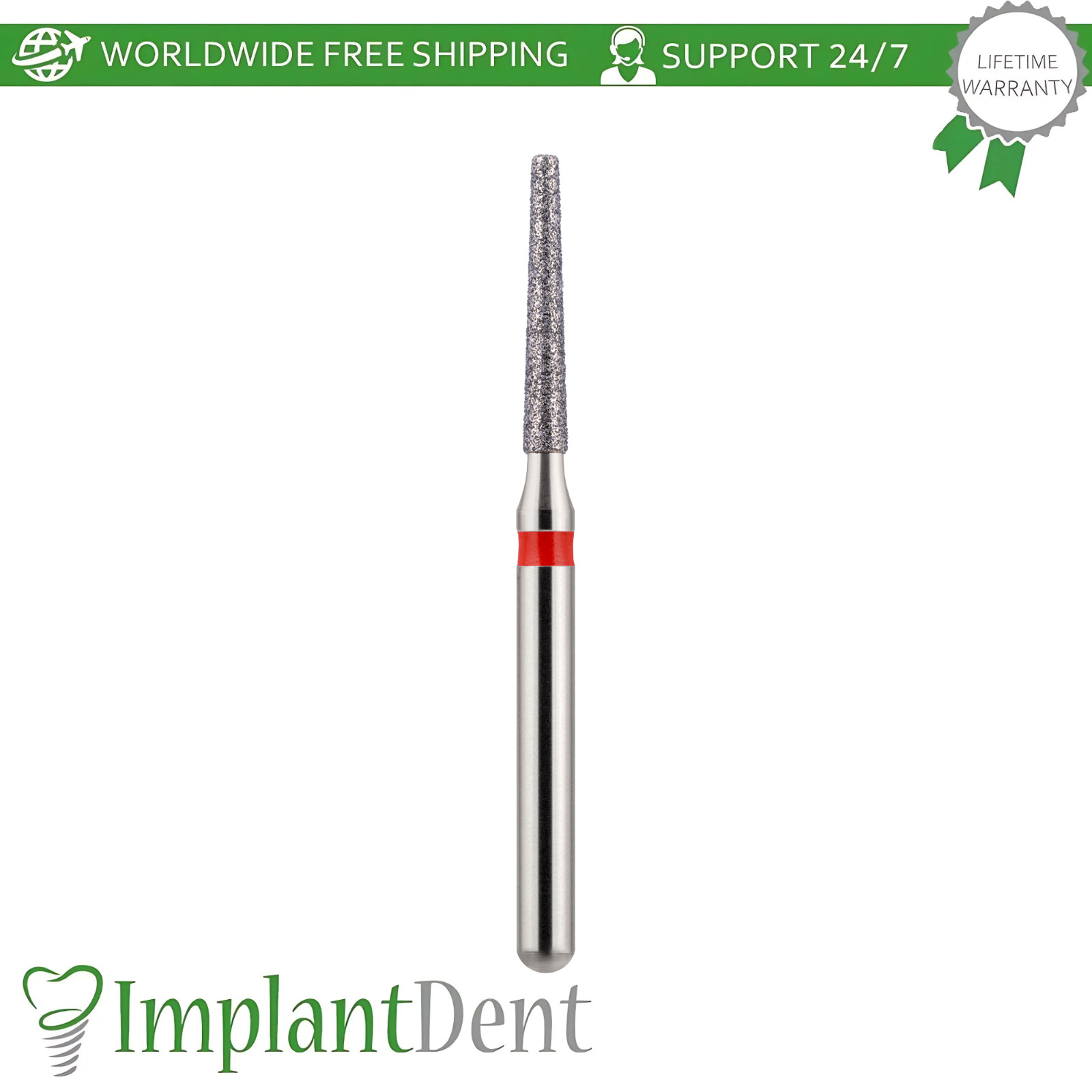 Dental MDT Flat End Taper FG Diamond Burs 172 Crown Preparation Detailed Shaping