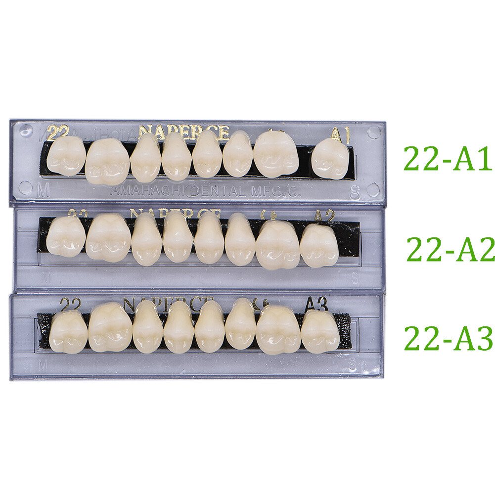 168PC Acrylic Resin Denture #22 Dental Upper Lower Shade A3 Teeth Set US