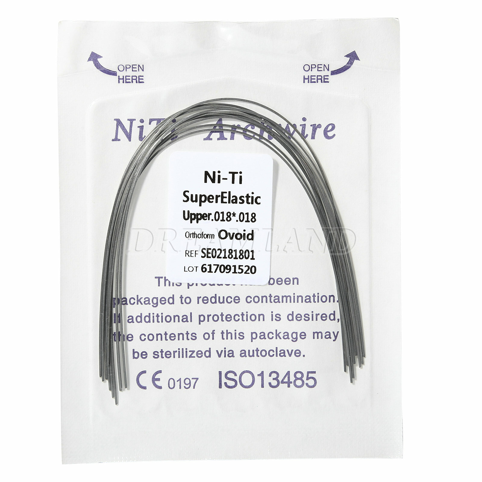 Dentales Ortodoncia Arcos de Súper Elásticos NITI Rectangular Alambres de Arco