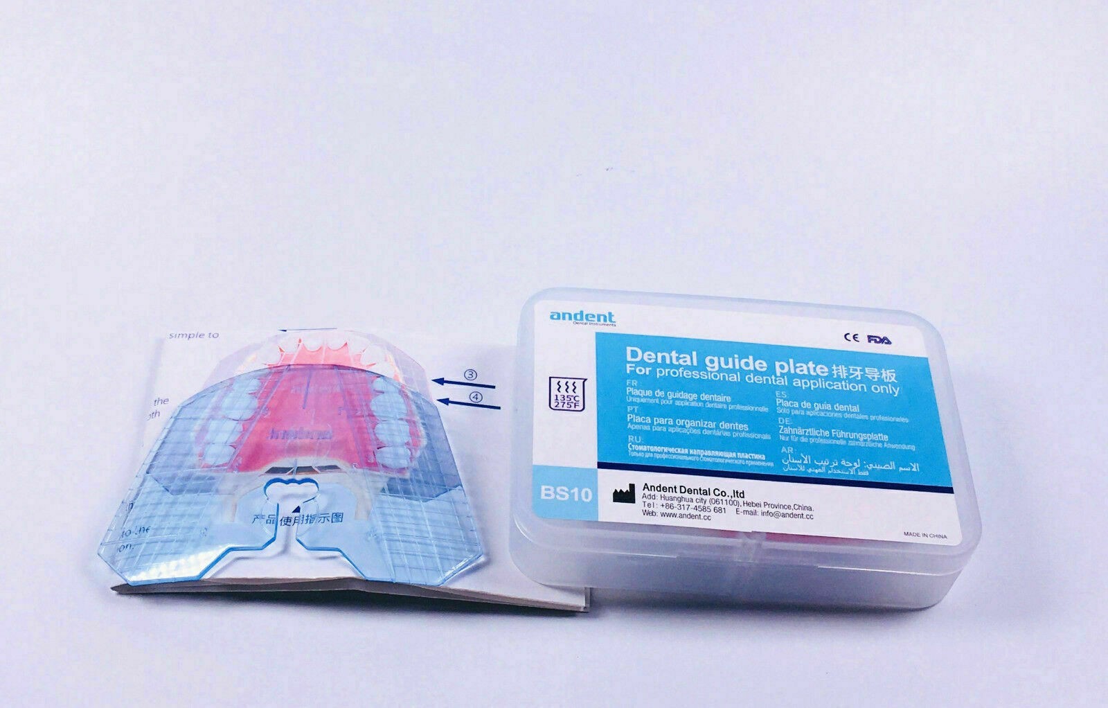 Dental Guide Template Plate For Complete Denture False 135℃ Teeth Arrangement