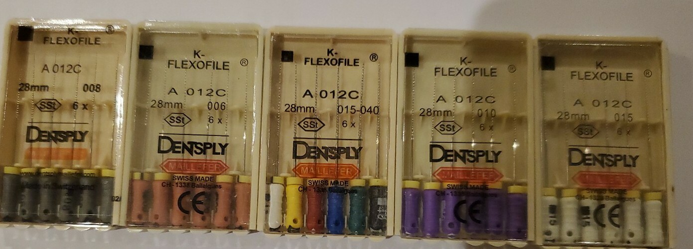 Dentsply Maillefer K-Flexofile Endodontic Dental Files 5 Packs any size 28 mm