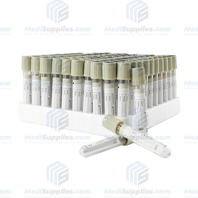 Vacuum Blood Collection Tube (Glucose Tube), 13 x 75mm, 4ml, Gray Top, Exp 02/24