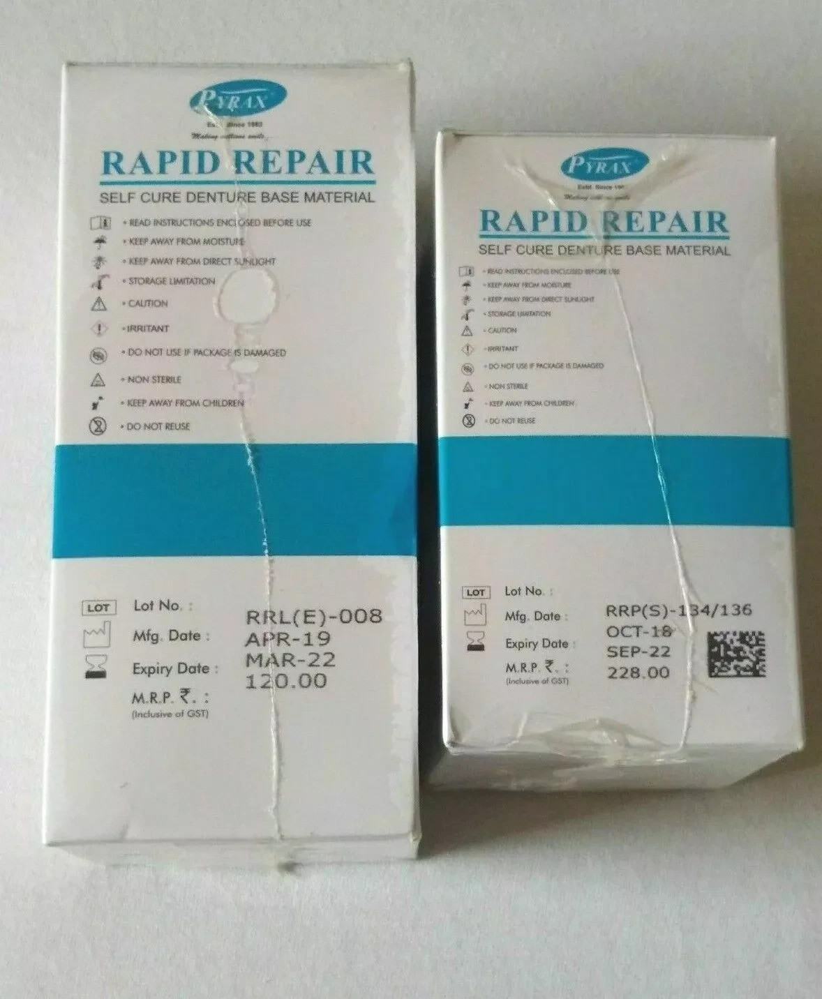 Dental Rapid Repair Self Cure Liquid 100ml & Powder 100 gm For Acrylic Denture