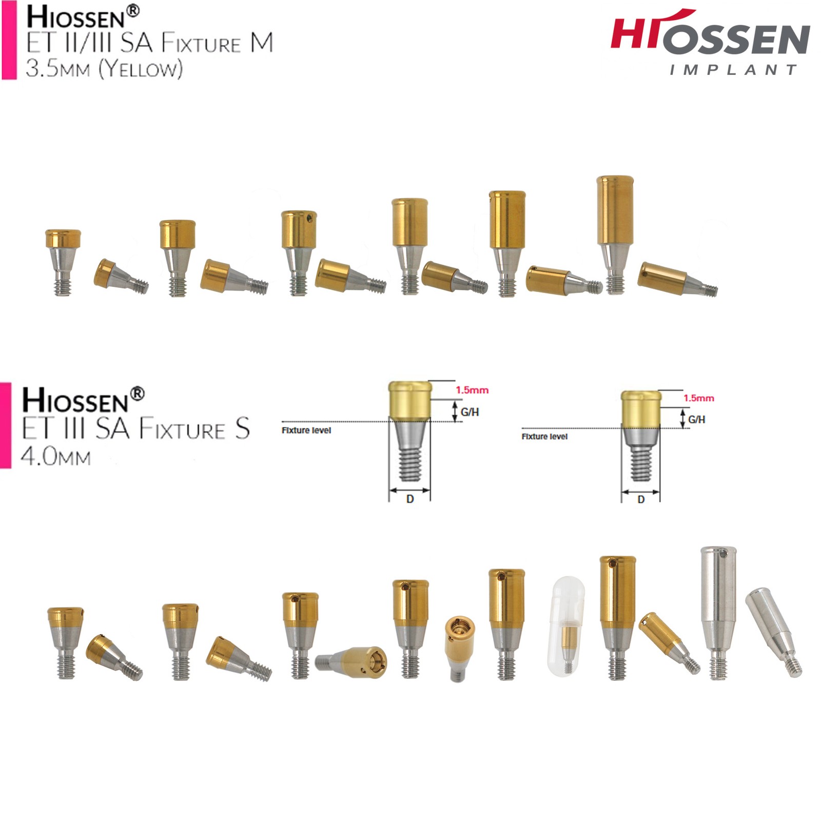 US ZEST LOCATOR Overdenture Caps Abutment Ti Hiossen ET Osstem TS Mini/Regular