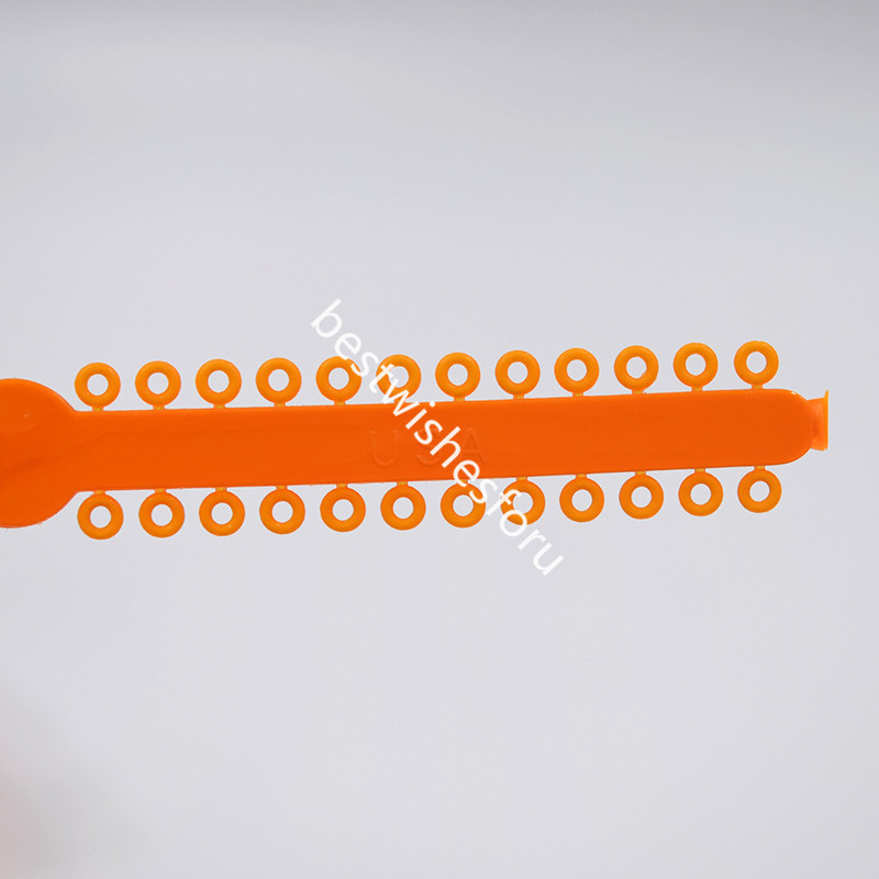 1 Bag Dental Orthodontic Ligature Ties Elastic Rubber Bands Neon Orange 1008 Pcs