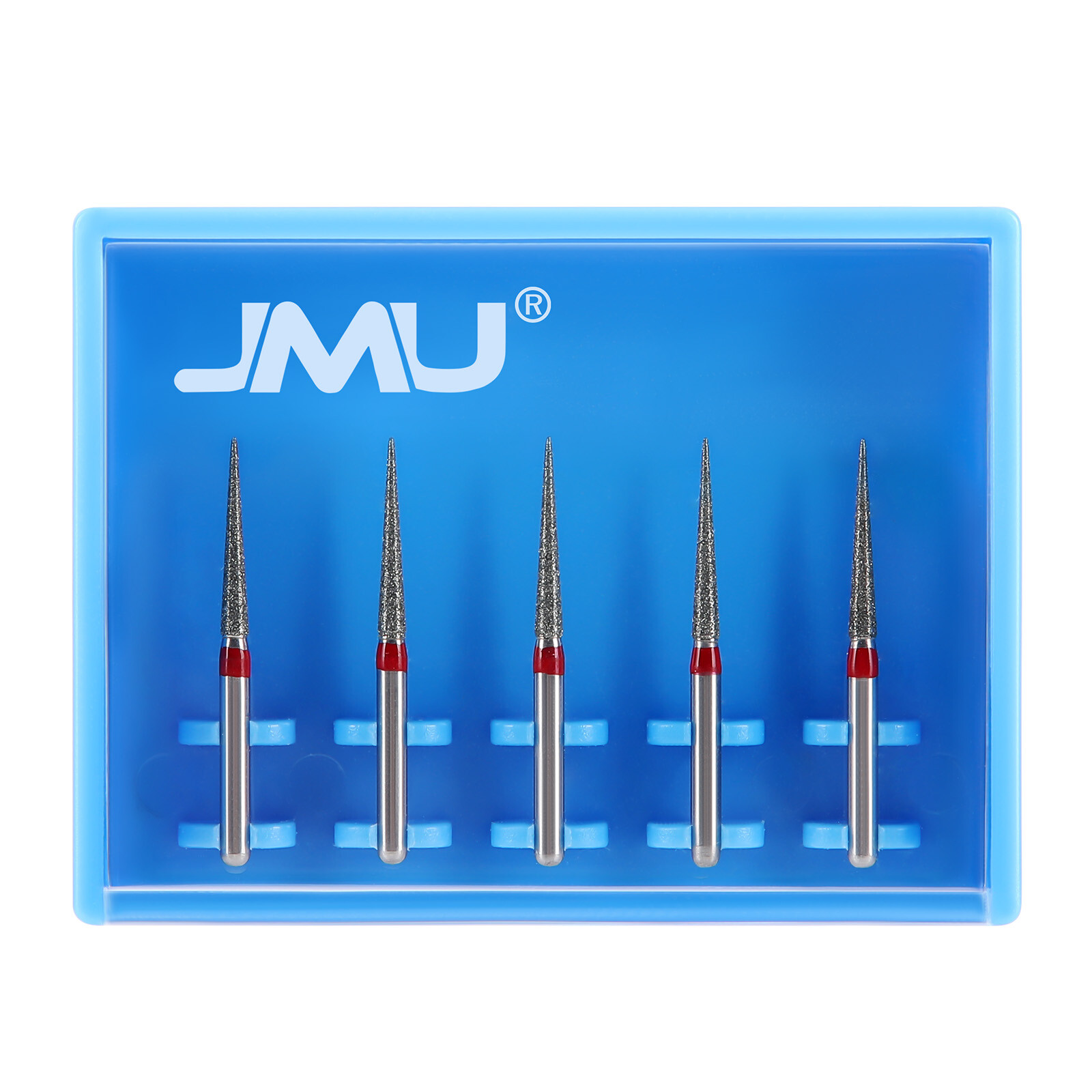 JMU Dental Diamond Burs Needle Type FG 859 5Pcs/Box Extra Fine/Medium Grit
