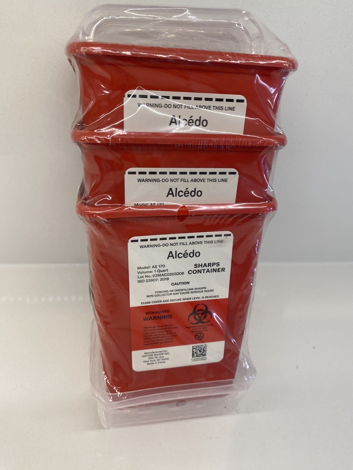 Alcedo Sharps Containers – 1 Quart, 3 Pack model AE 170 (year 2019)