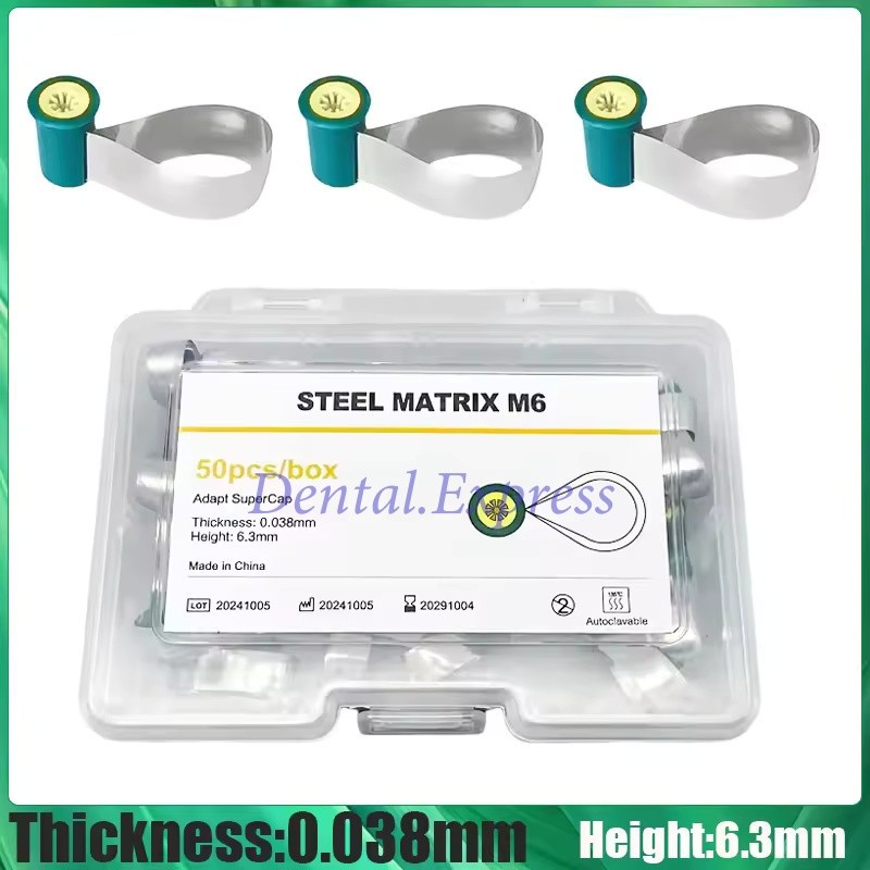 50Pcs/Box Adapt SuperCap Dental Steel Matrix Reel Matrices Thickness 0.030/0.038