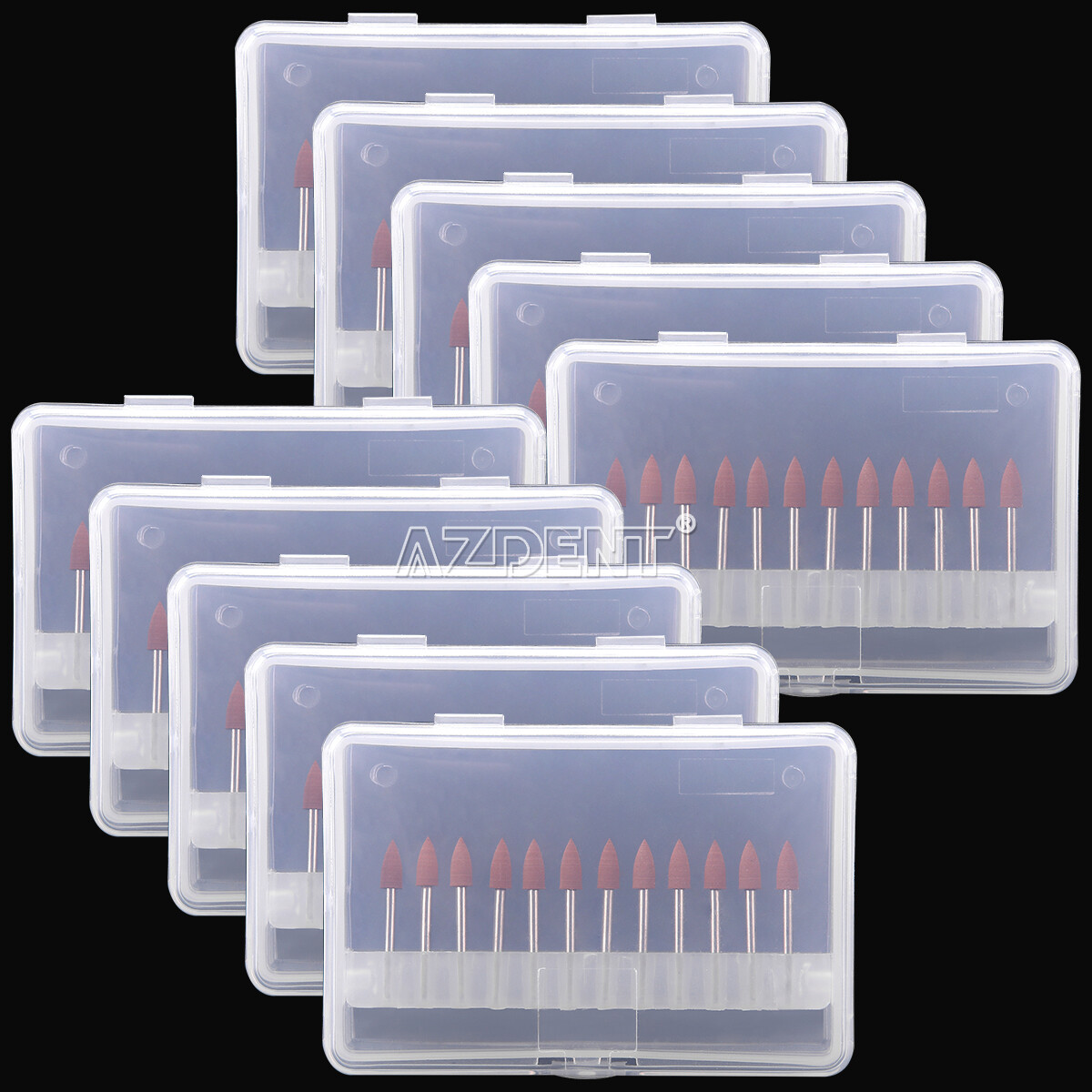 10packs Dental 0413 Brownie Polishers Bur FG 1.6MM Shank Mini Points AZDENT