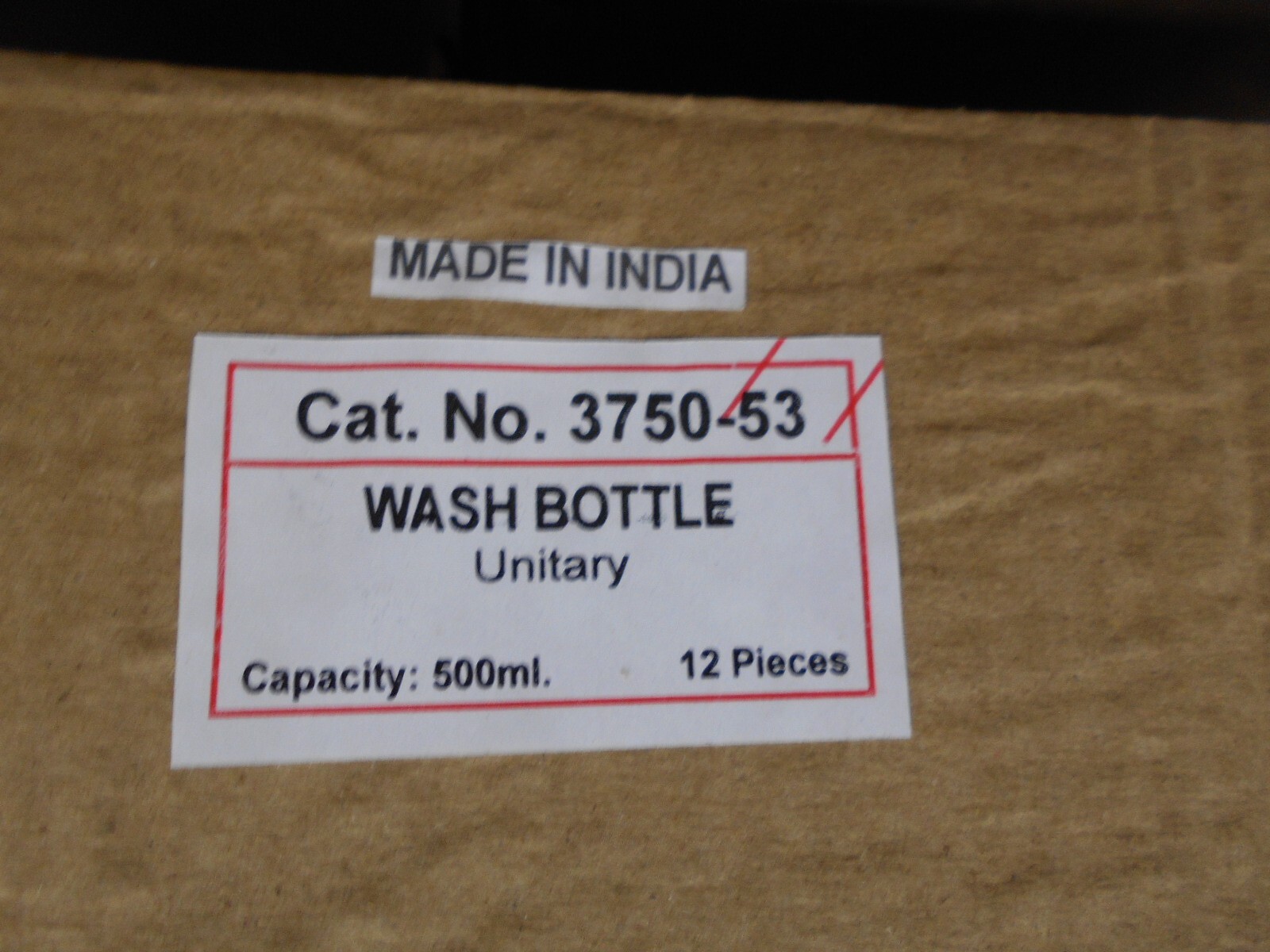 500mL POLYETHYLENE UNITARY WASH BOTTLES 3750 53 BOX OF 12