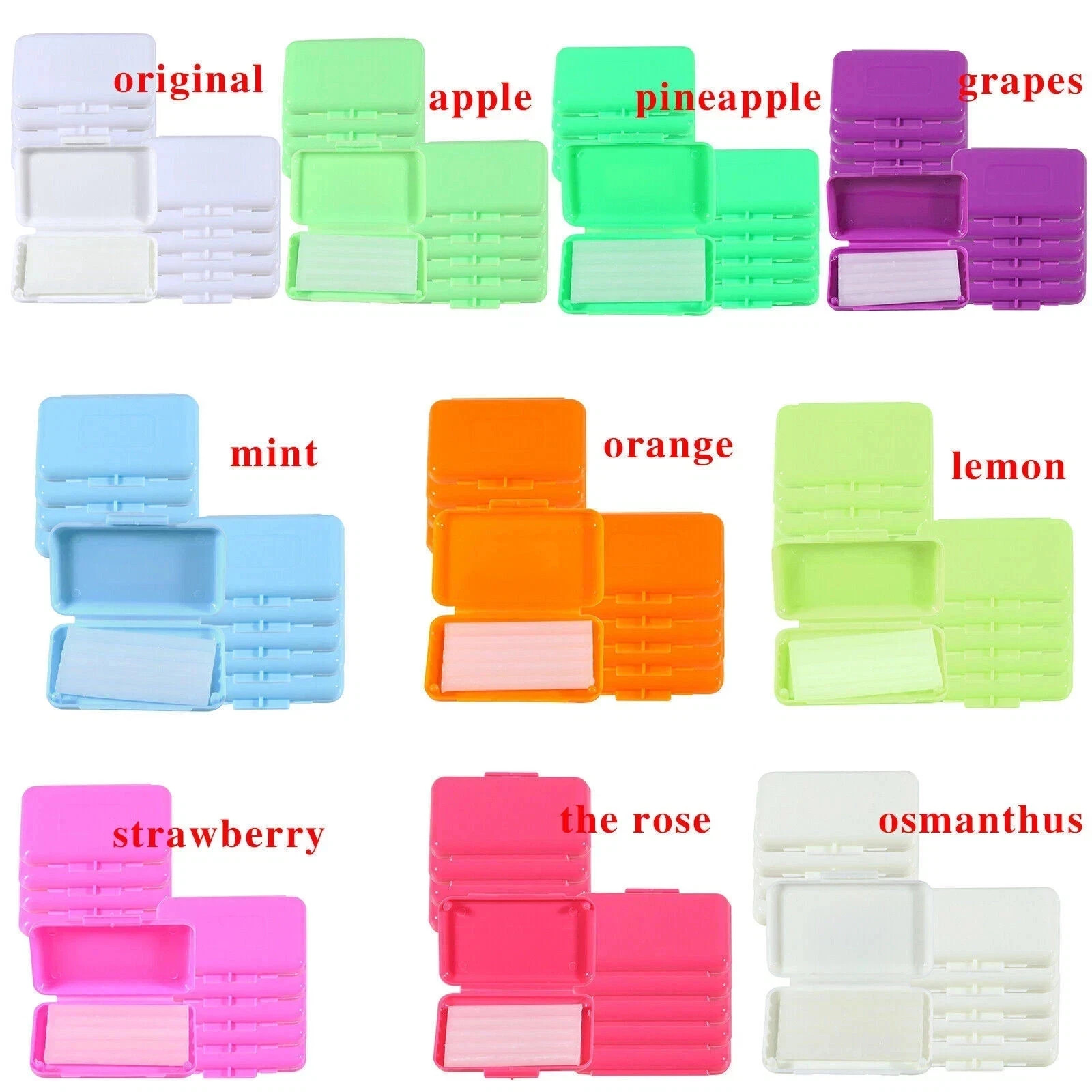 250Pcs Dental Orthodontics Ortho Wax 10Fruit Scent Braces Gum Irritation 50Packs