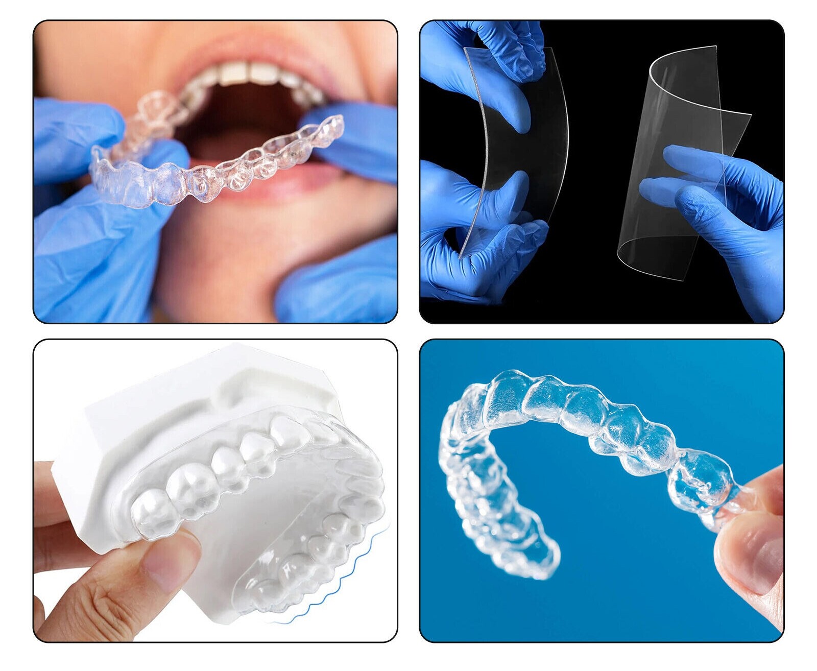 Dental Lab Orthodontic Splint Retainer Slice Vacuum Forming Sheet Soft Hard