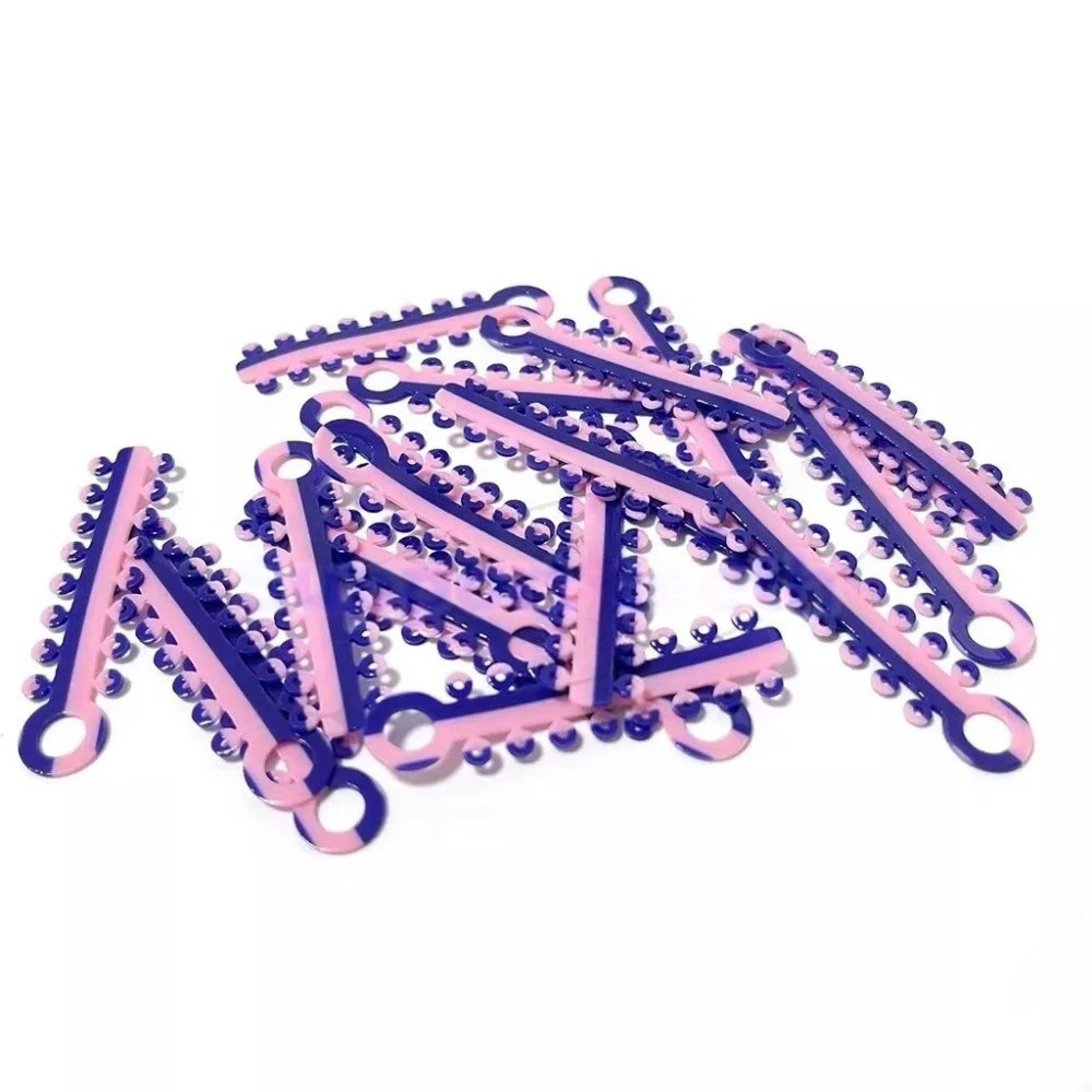 Dental Orthodontic Braces Elastic Ligature Ties Rubber Bands Single/Double Color