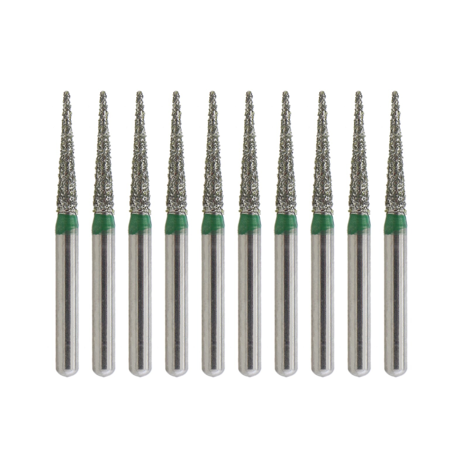 Dental Diamond Burs FG 856/016C Round End Taper Coarse Grit Green High Speed Bur