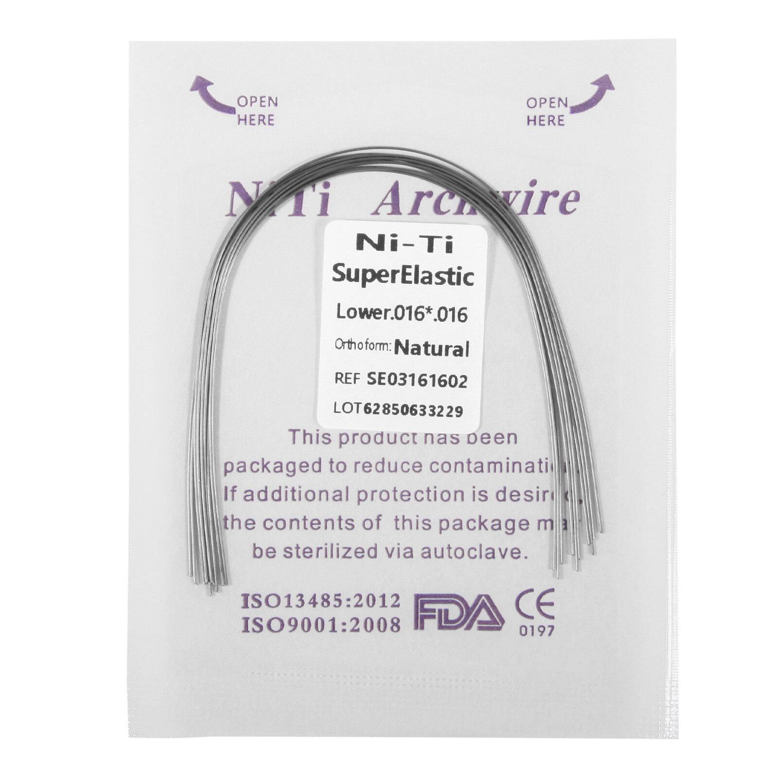 Dental Orthodontic Super Elastic Niti Nature Form Rectangular Arch Wires DL
