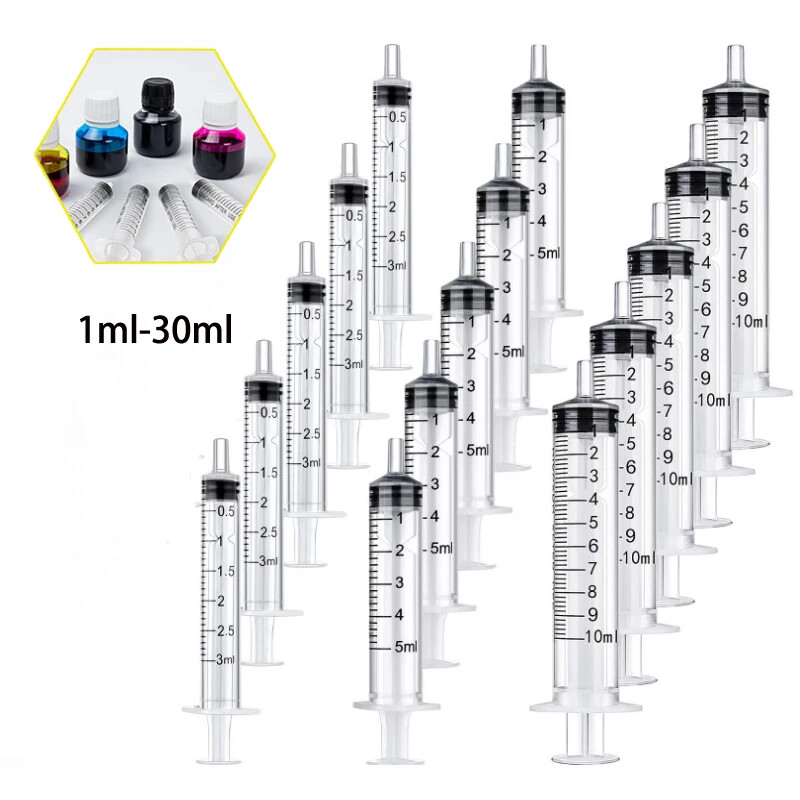 2-20Pcs 1ml-10ml Plastic Reusable Nutrient Hydroponics Syringe For Measuring