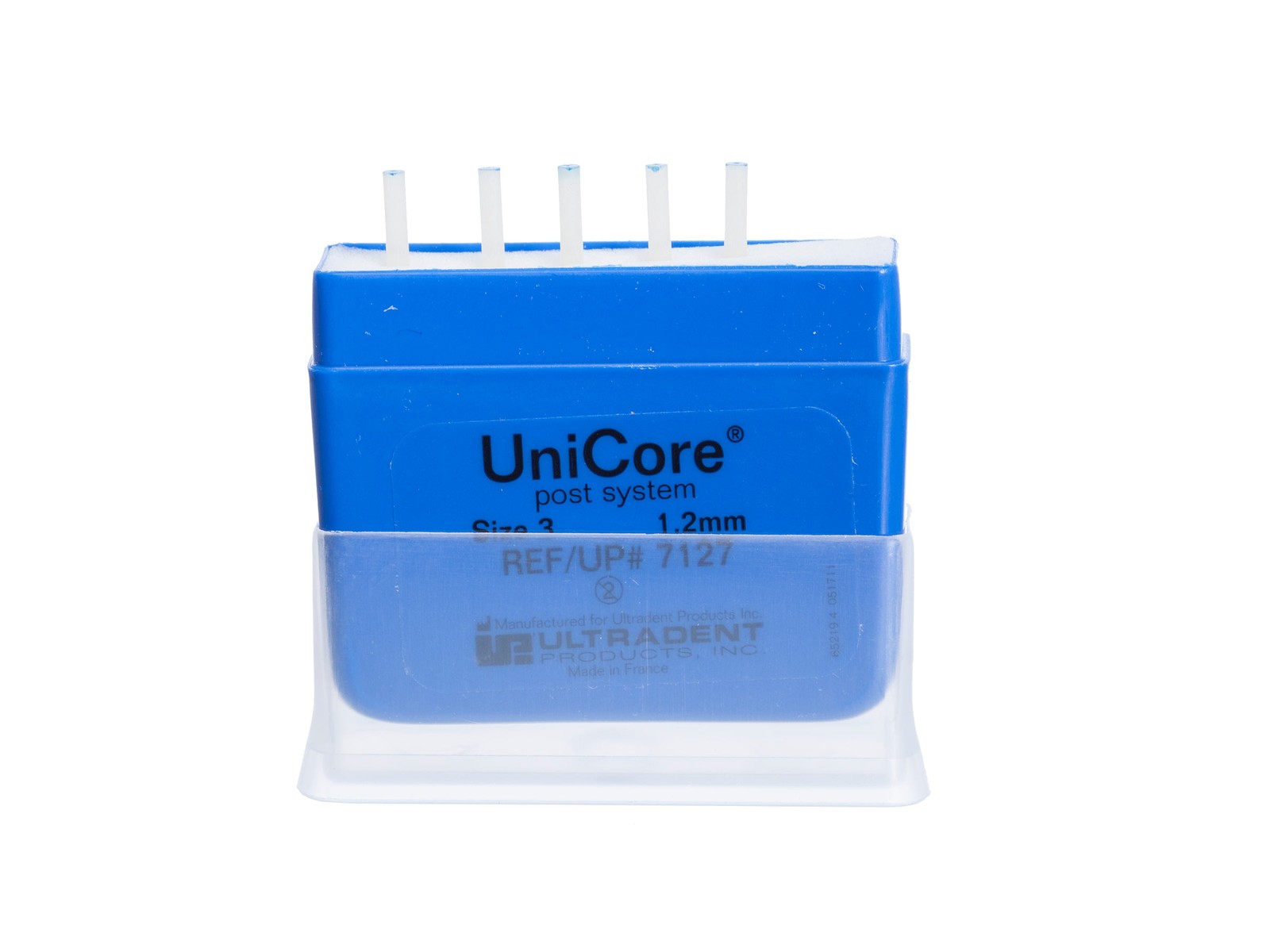 Ultradent 7127 Unicore Endodontic Posts #3 1.2mm Blue Glass Fiber 5/Pk