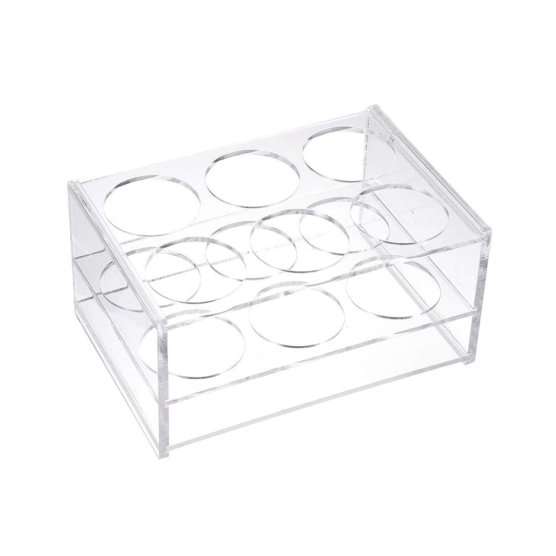 uxcell Tube Rack Polypropylene 6-Well Clear for 100ml