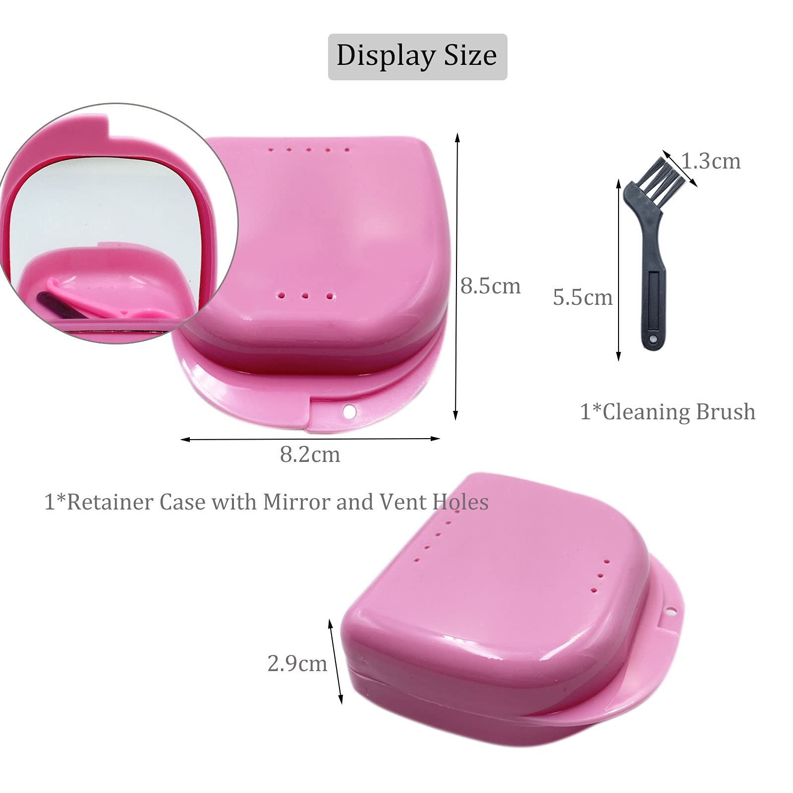 Oral Care Disassembly Kit/7pcs Including 1 Retainer Case With Mirror and Vent…