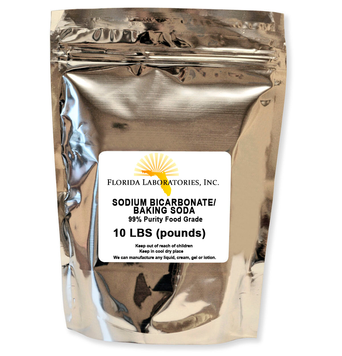 Pure Sodium Bicarbonate USP Food Grade – 10 LBS – Baking Soda Bath Bomb Fizzies