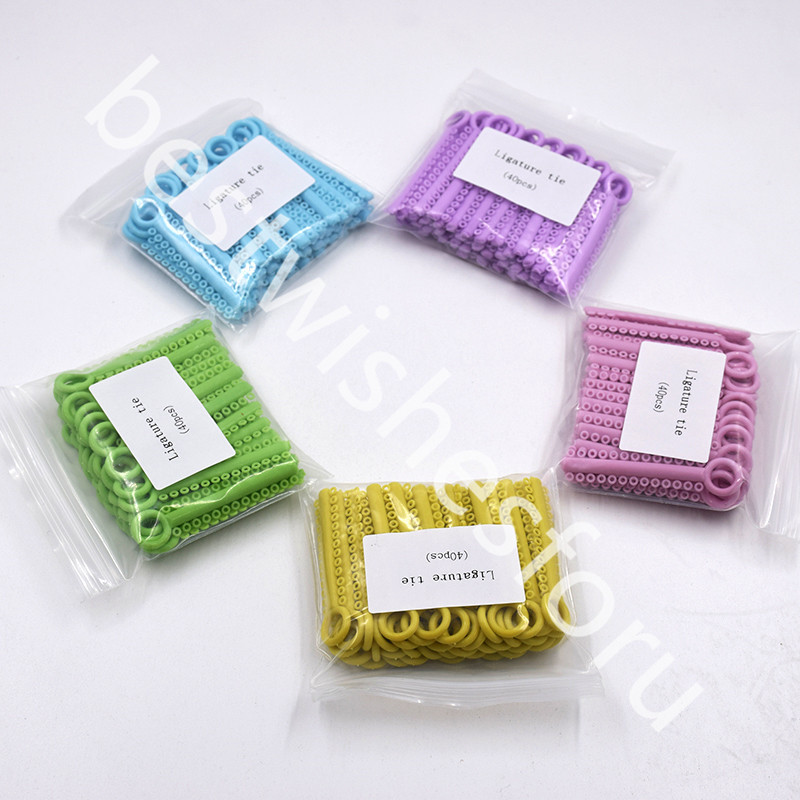 1040 Pcs Dental Ligature Ties Orthodontics Elastic Rubber Bands Multi 36 Colors