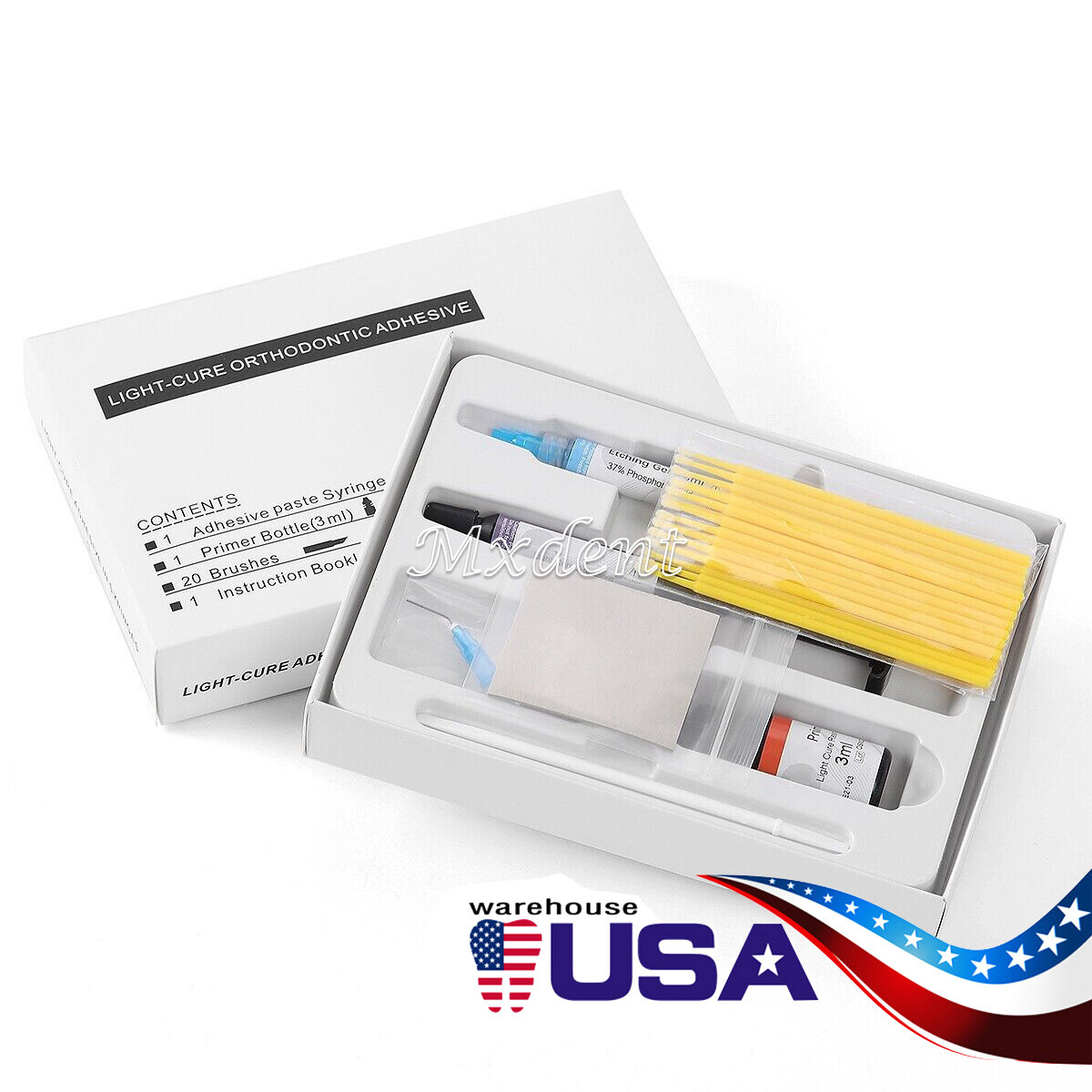 Dental Orthodontic Light Cure Composite Resin Etching Adhesive Etching Gel Set