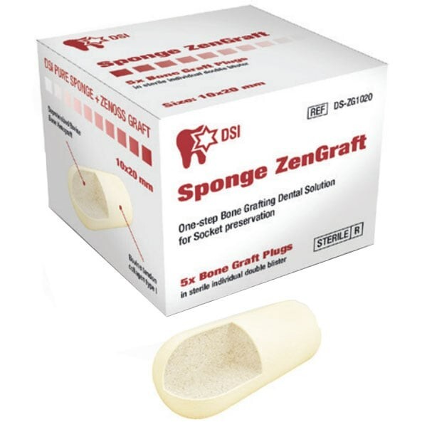 Ships from USA DSI Dental Steriles ZenGraft Bone Socket Plug Ø10mm L20mm 5 pc