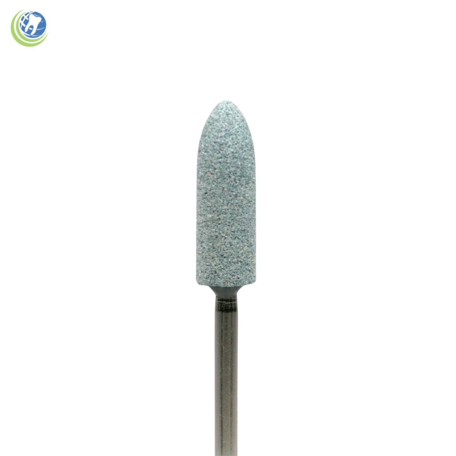 10 X Dental Lab Bullet Grinding Green Mounted Stones #13 for Porcelain & Alloys