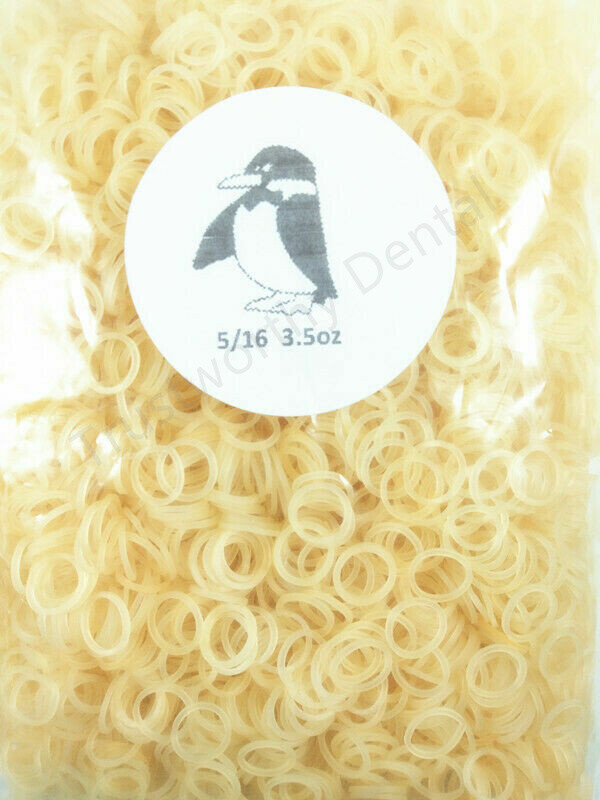Dental Orthodontic Elastics Rubber Bands Ties 3.5OZ For Ortho Bracket Yellow