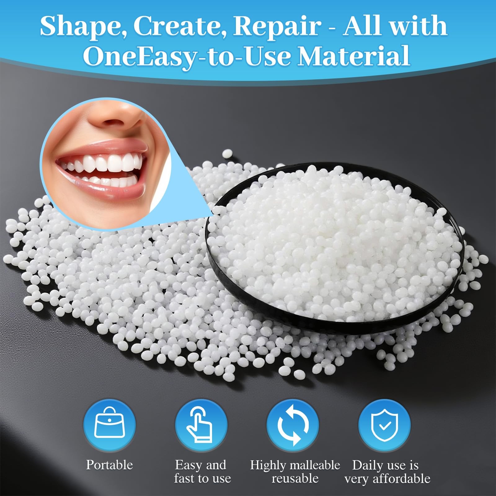 10.9oz Tooth Repair Beads Teeth Replacement Kit for Temporary Restoration of…