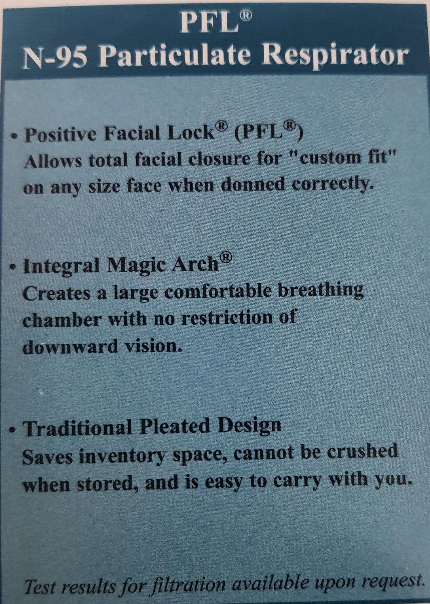 Alpha Protech N95 Respirator NIOSH Approved MADE IN USA 35 MASKS PER BOX