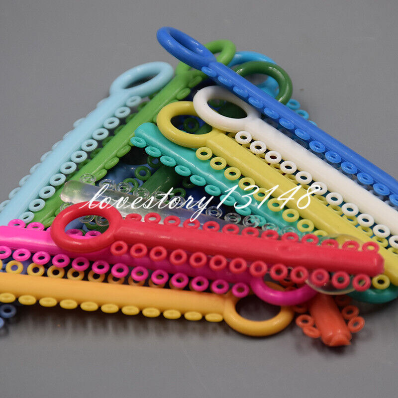 1040Pcs Dental Orthodontic Elastic Braces Rubber Ligature Ties 37Color to Choose