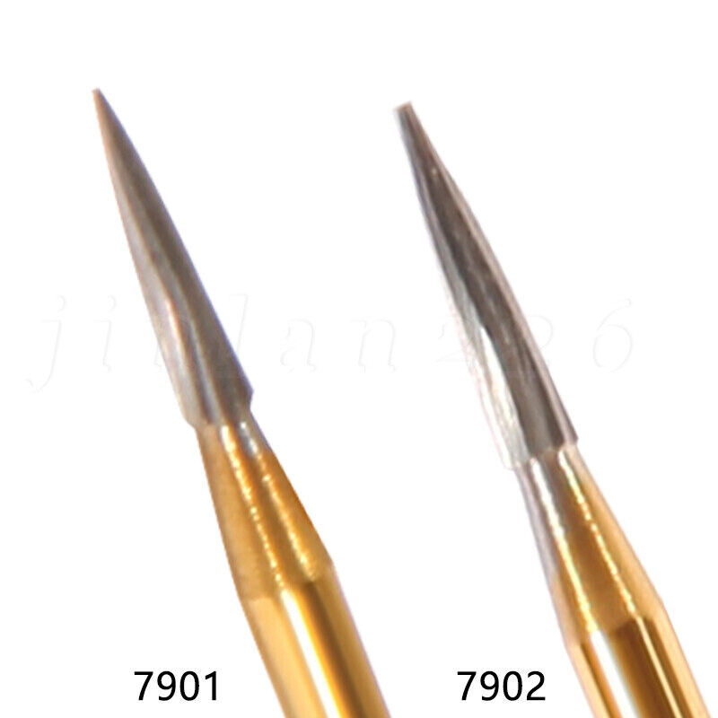 Dental Trimming & Finishing Gold Burs Carbide Bur FG 7901/7902 for High Speed