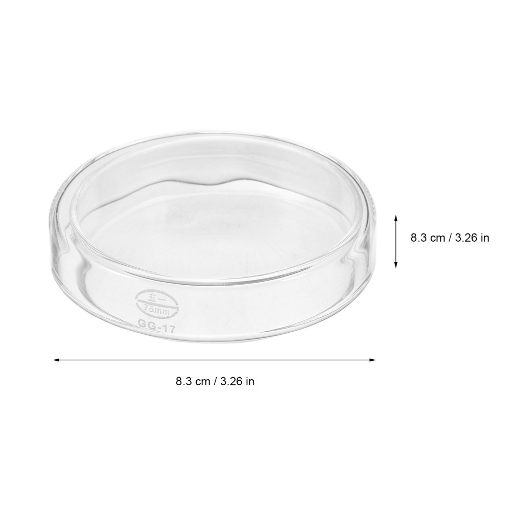 1 Set Durable Glass Petri Dishes with Lids for Laboratory Culture and Science