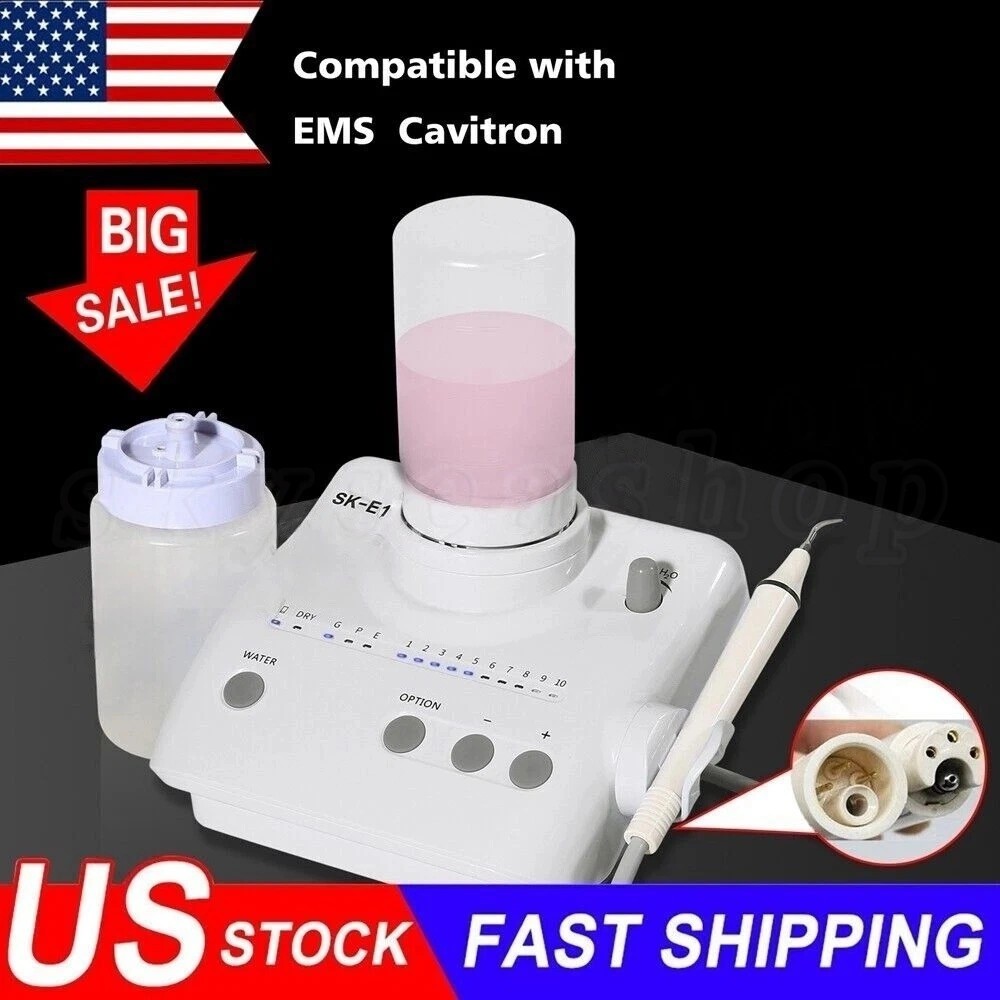 Dental Ultrasonic Piezo Scaler Handpiece w/2 Bottles Fit EMS Cavitron SKYSEA