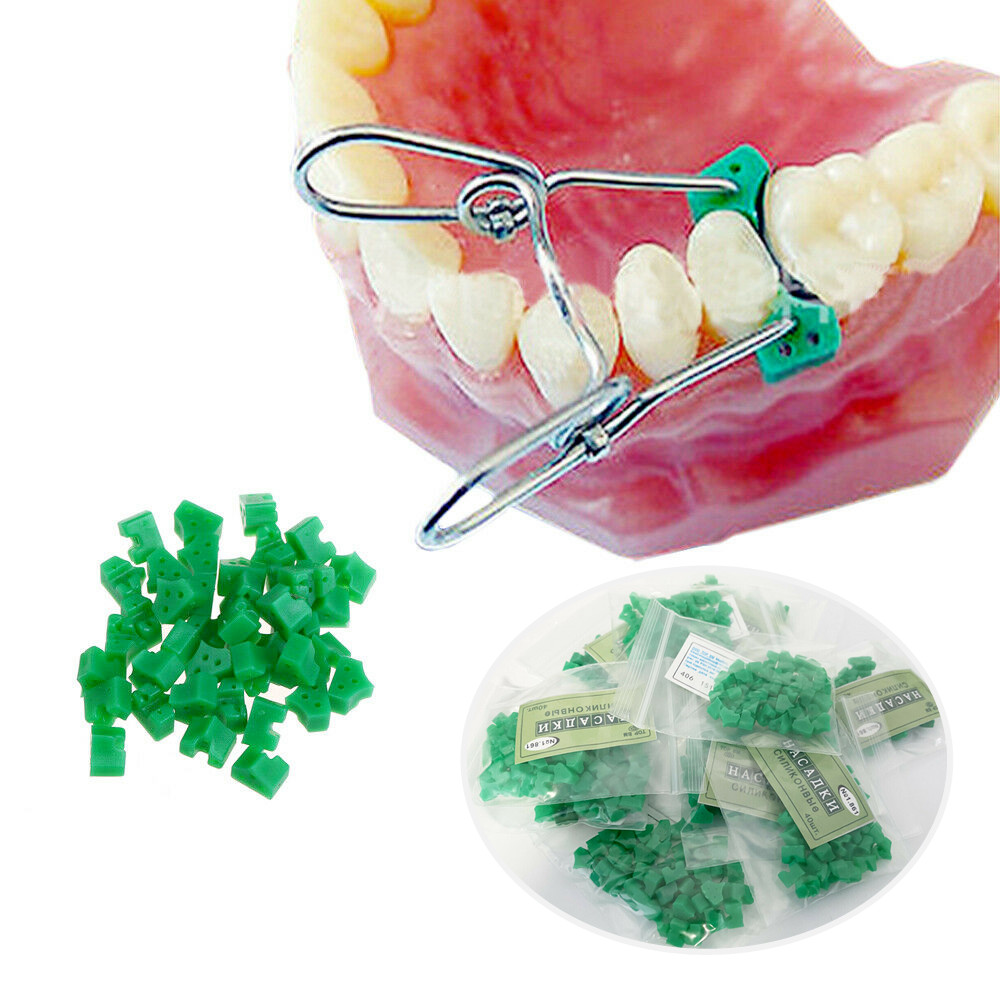 40pcs/bag Dental Silicone Wedge Teeth Filling Add-On Wedges Rubber Delta Ring