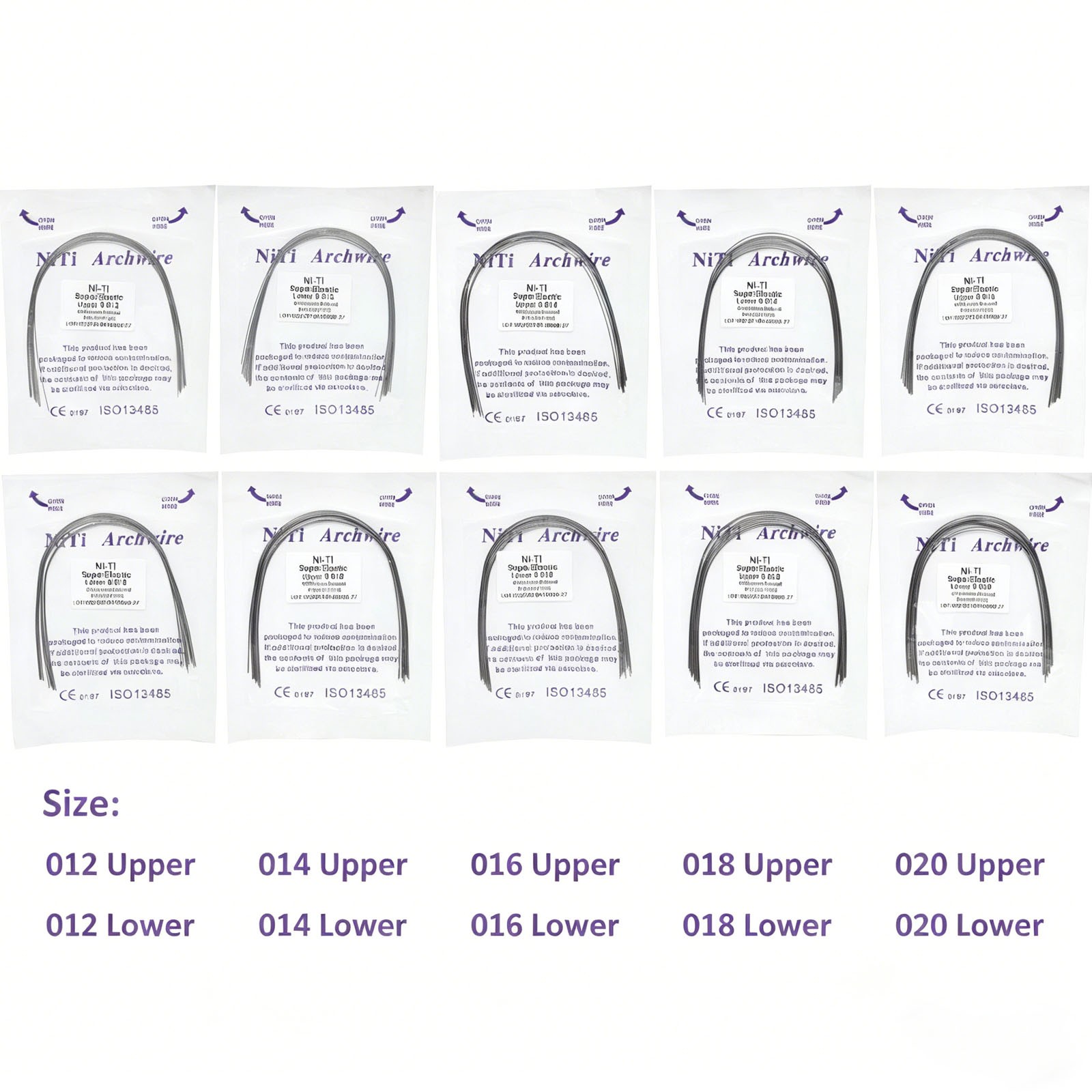 MacDent Dental Orthodontic Bracket Braces Mini Roth/MBT 022 Hooks 345/Arch Wires