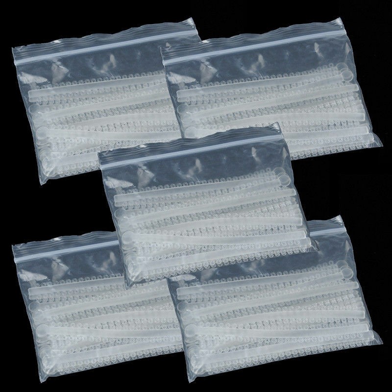 1000Pcs/Pack Dental Orthodontic Ligature Elastic Rubber Bands Braces Clear/Black