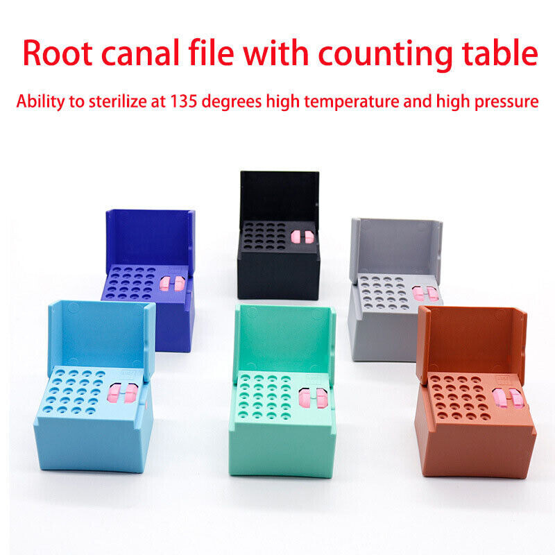 Dental Autoclavable Disinfection Root Canal Endo File Box 20 Holes Memory