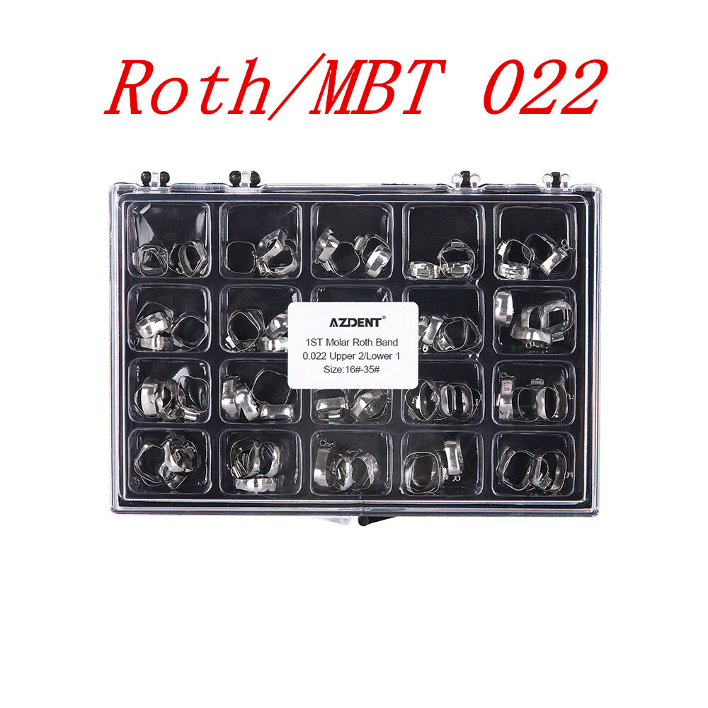 AZDENT Dental Orthodontic Buccal Tube 1st Molar Roth/MBT 022 16#-35# With Bands